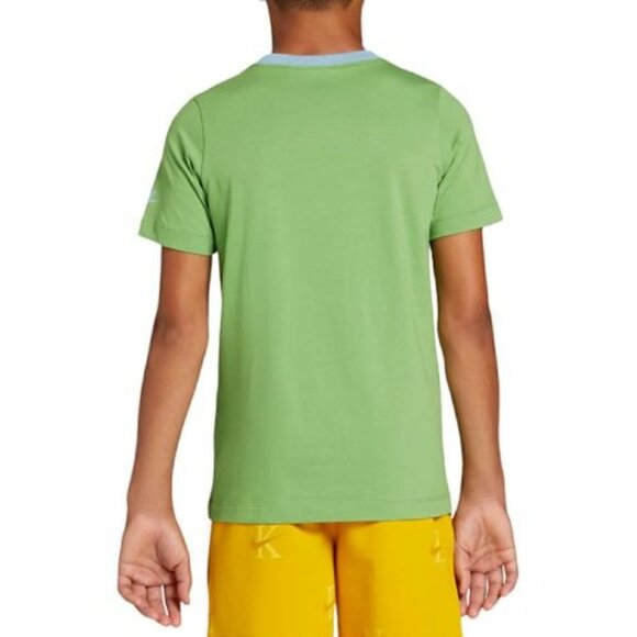 Nike Boys Sportswear Tee Shirt Short Sleeve DO1799-377 Green Blue Size L Large - Picture 3 of 3